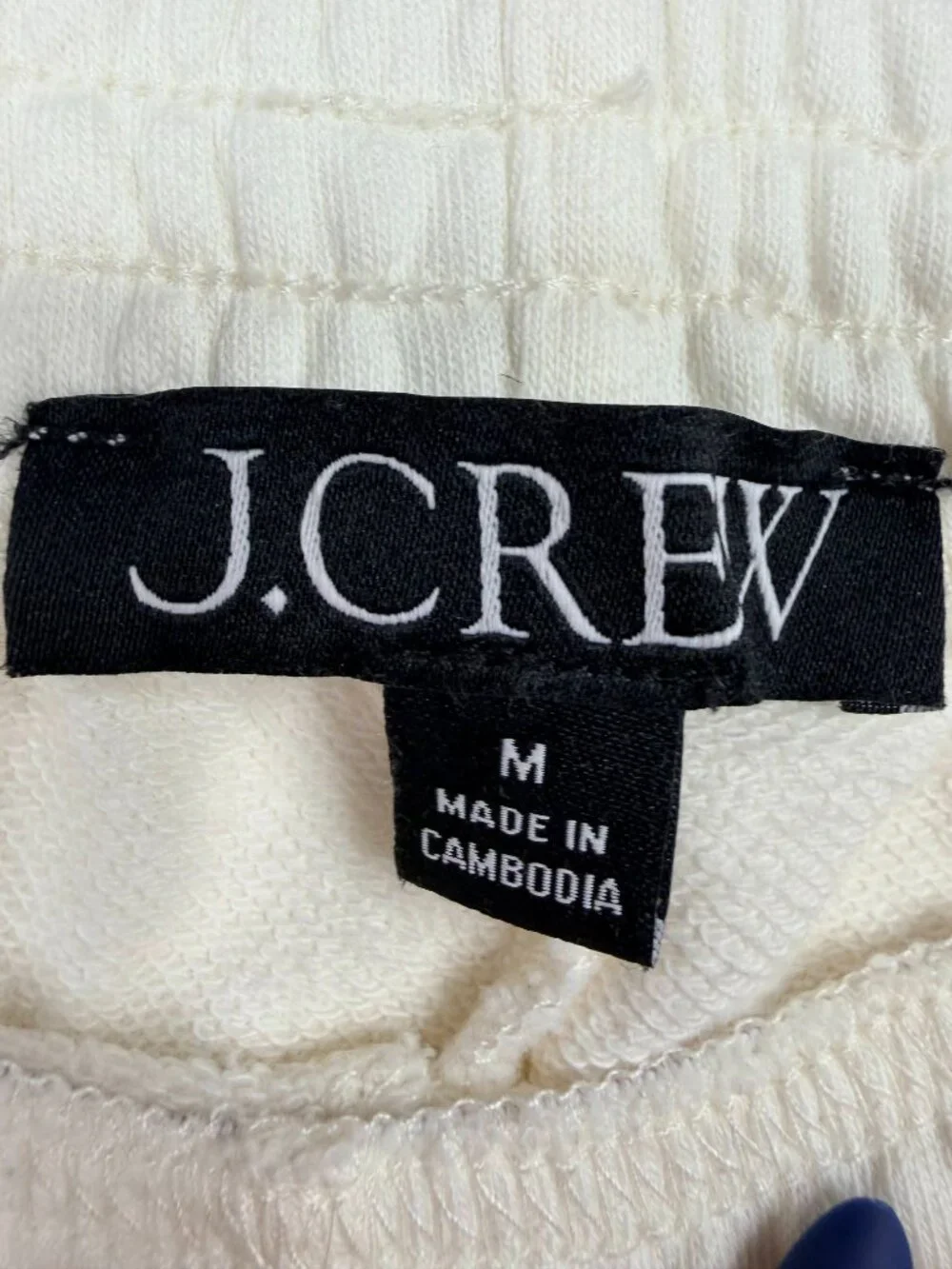 2/$30 J. Crew Terry Boxer Short With Stripes White Medium #A3659